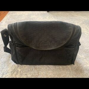 Gucci Black Canvas Diaper Bag - Used
